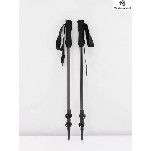 Hiking Poles Retractable Lightweight 7075 Aluminum, Trekking Poles with Flip Lock, Natural Cork and EVA Grip, 2pc Hiking Gear